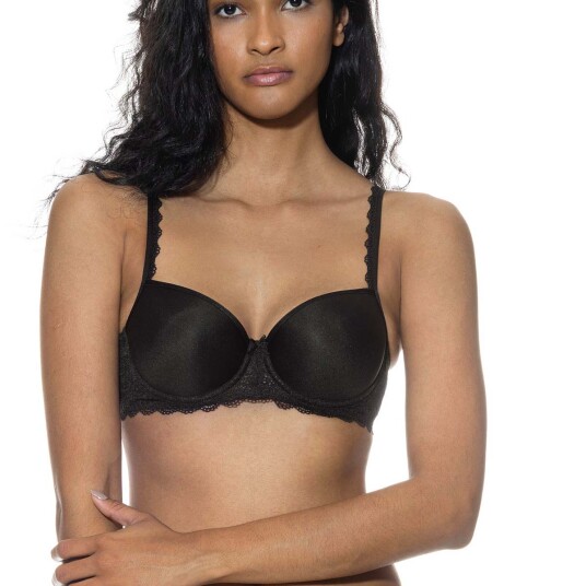 Mey BH Amorous Half Cup Spacer Bra Svart polyamid C 75 Dame Mey BH Amorous Half Cup Spacer Bra Svart polyamid C 75 Dame