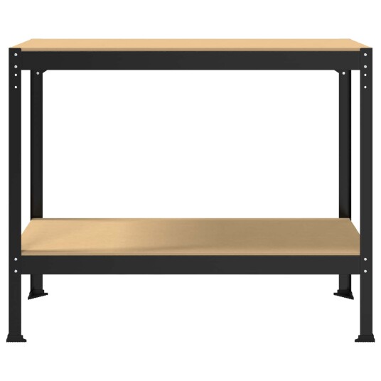  Arbeidsbenk med hylle Svart 115cm