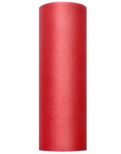 Partydeco RØD Tyll på Rull 15 cm x 9 meter