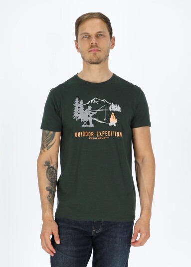 Swedemount Forest Tee Green Fisherman M T-Shirts