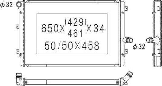 DIEDERICHS DCM3443 Radiator motorkjøling DIEDERICHS DCM3443 Radiator motorkjøling