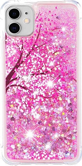 Trolsk Mobildeksel med Flytende Glitter Rosa (iPhone 11)