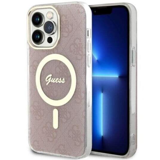 Guess Guhmp14xh4stp Iphone 14 Pro Max 6.7" Różowy/Pink Hardcase 4G Magsafe Guess Guhmp14xh4stp Iphone 14 Pro Max 6.7" Różowy/Pink Hardcase 4G Magsafe