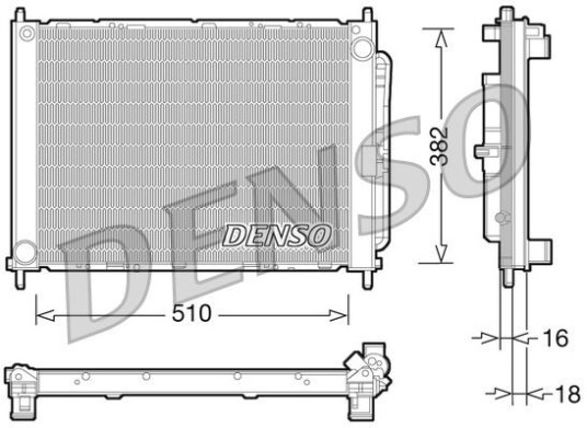 DENSO DRM23101 Kjølevifte radiator DENSO DRM23101 Kjølevifte radiator