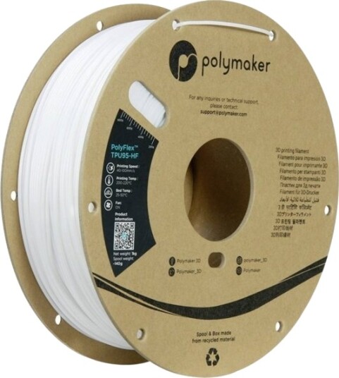Polymaker PolyFlex TPU95-HF Filament 1.75 mm 1000 g Hvit PD03002