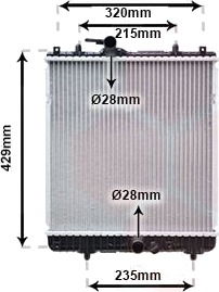VAN WEZEL 37002542 Radiator motorkjøling
