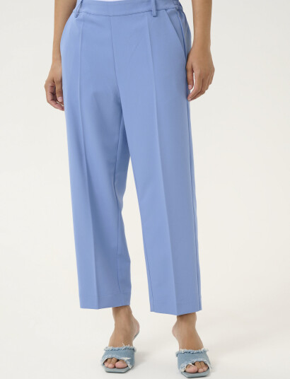 Kaffe Kasakura Hw Cropped Pants - Blue - 34 Kaffe Kasakura Hw Cropped Pants - Blue - 34