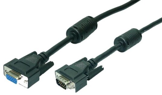 LogiLink VGA Cable ST/BU black 2x Ferrit Core 10M
