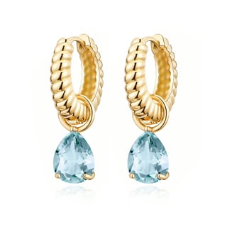 Nora Norway Mira Drop Ear Gold Aqua