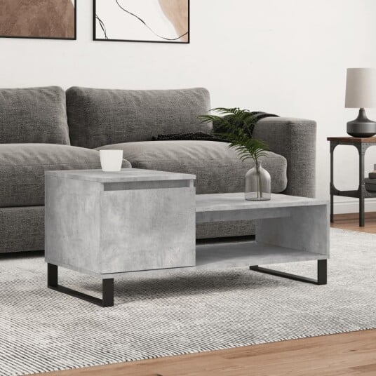 Salongbord betonggrå 100x50x45 cm konstruert tre 8721012111516