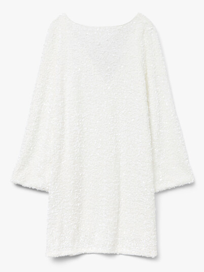 Vero Moda Etta Long Sleeve Boatneck Short Bow Dress Hvit XS