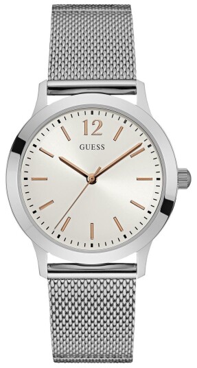 Guess Herreklokke W0921G1 Dress Hvit/Stål Ø39 mm Guess Herreklokke W0921G1 Dress Hvit/Stål Ø39 mm