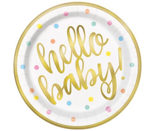 Papptallerken Hello Baby Pk/8 Papptallerken Hello Baby Pk/8