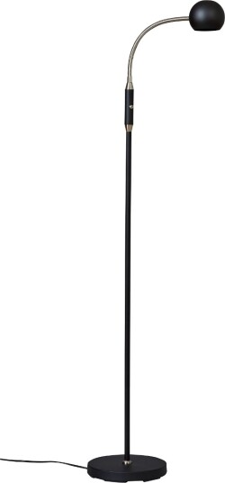 Fladen Gulvlampe Med Bryter  Høyde 140 Cm  Sort