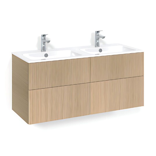 Macro Design Crown Line Servantskap Skuff - med Light 14 Servant 120cm Dobbel Eik /