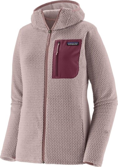 Patagonia Women"s R1 Air Fleece Full zip Hoody Stingray Mauve L