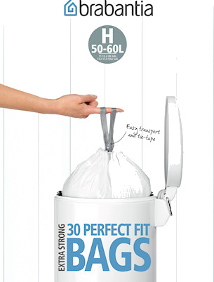 Søppelposer H, 40/50/60 Ltr (10 poser/rull) Plast