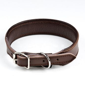 Feel Leather Basic Wide Halsbånd Brun (3,5 x 65 cm)