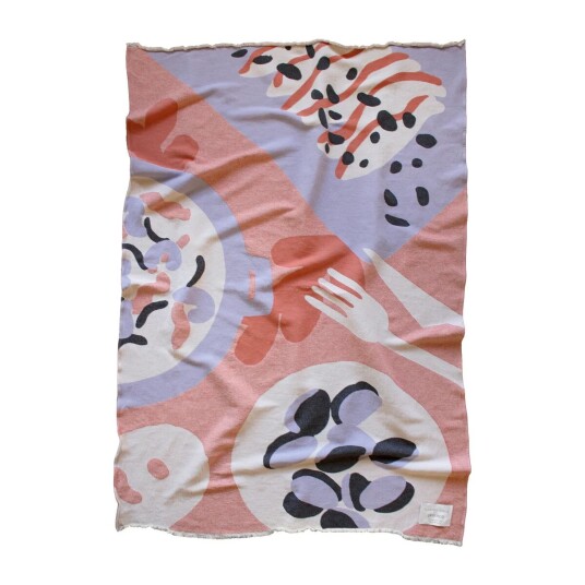 Layered Boqueron bomullspledd 130 x 220 cm Rød