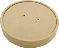 Paplåg Ø96 Mm Plast På Indersiden Brun Til Soup To Go Bæger 25/35/50 Cl,20 Ps X 25 Stk/Krt