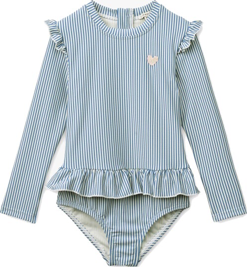 Liewood Sille Seersucker Swimsuit Blue 110 Liewood Sille Seersucker Swimsuit Blue 110