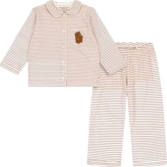Konges Sløjd Pysjamas 2 Deler Pio Stripe Clayie Konges Sløjd 1½ år (86) 2 delt nattøy Hvit Rød