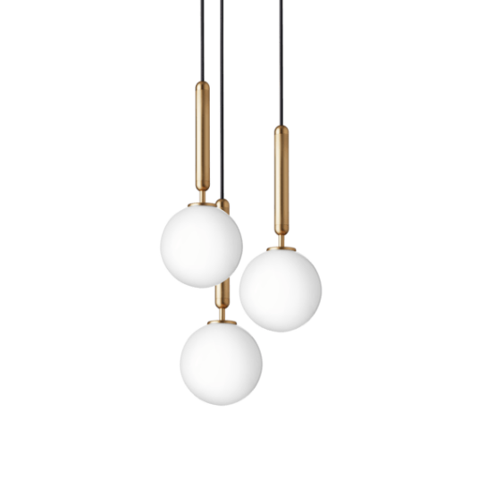 Nuura Miira 3 Taklampe Messing og Opal Nuura Miira 3 Taklampe Messing og Opal