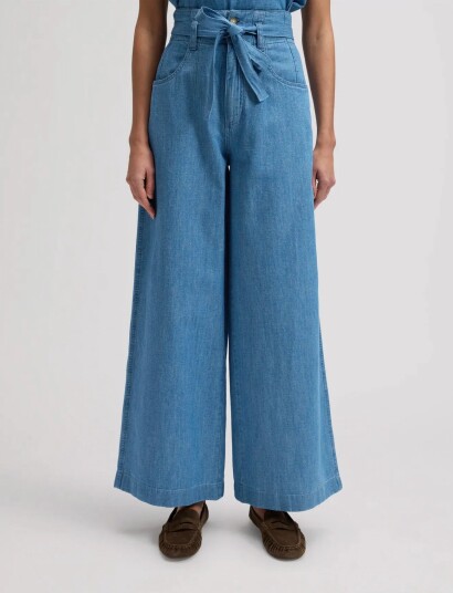 Lee Jeans Pleated Trouser   Blue   26 x 33