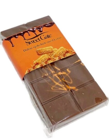 Sweet Gate Håndlaget Dubai Sjokolade med Lotus Biscoff 210 gram Sweet Gate Håndlaget Dubai Sjokolade med Lotus Biscoff 210 gram
