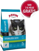 Arion Kattemat Original Sterilized Kylling 7,5 kg - Glutenfritt For Voksen Katt