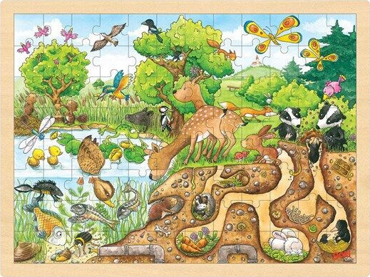 Goki Puzzle Nature 96pcs. Tre Goki Puzzle Nature 96pcs. Tre