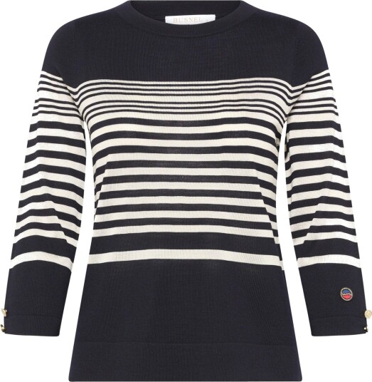 BUSNEL Helia Top Striped   Navy   36