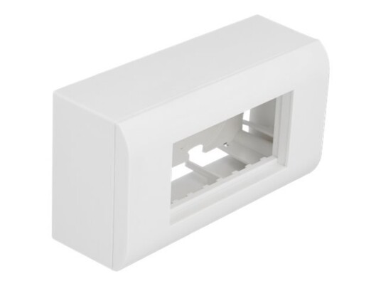 Delock - Easy 45 - Flatemontert Boks - 4 Modules - Hvit Ral 9003