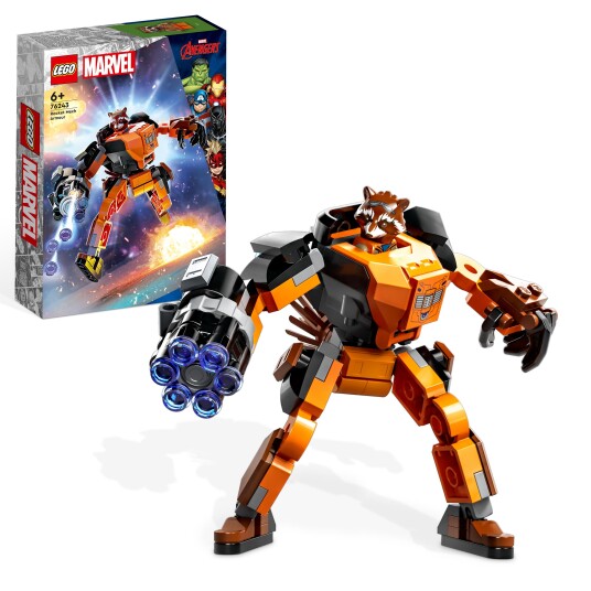Rockets robotdrakt LEGO Marvel 6+