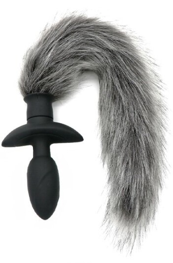 Rotating Plug With Grey Fur Rotating Plug With Grey Fur