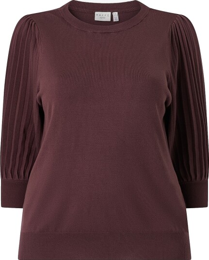 KAFFE Curve Genser KCloni 3/4 SL Knit Pullover Rød KAFFE Curve Genser KCloni 3/4 SL Knit Pullover Rød