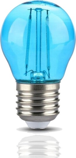 V Tac E27 2W LED kronepære Blå filament Dimbar : Ikke dimbar Kulør : Blå