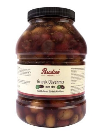 Olivenmix Græsk M/sten Gl 2,3 Kg Olivenmix Græsk M/sten Gl 2,3 Kg