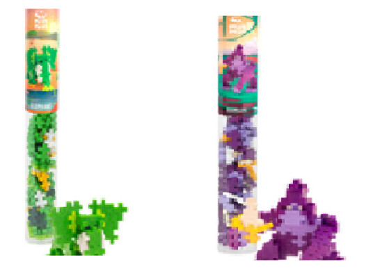 Plus Plus Elephant & Gorilla / 2x 100 pcs Tube Bundle