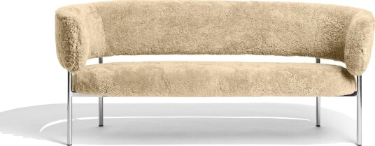 Møbel Copenhagen Font Sofa Saueull Honey/Polert Stålunderstell