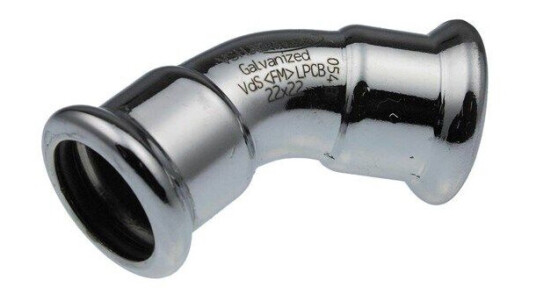Vsh Fabrieken Xpr carbon elbow 45 deg. ff 42 Vsh Fabrieken Xpr carbon elbow 45 deg. ff 42