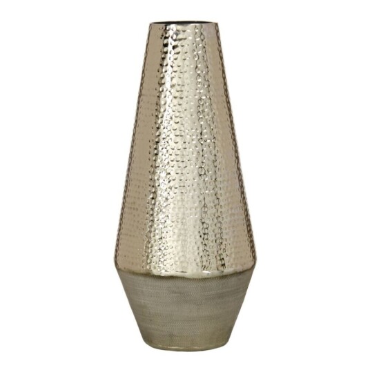 Bigbuy Home Vase 20 X 20 X 46,5 Cm Gyllen Aluminium
