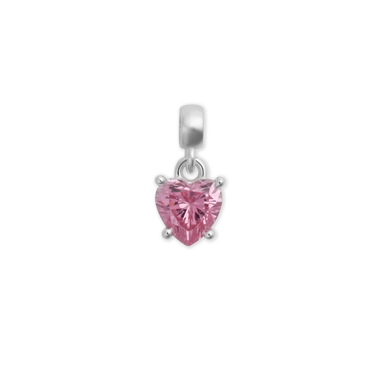 Daniel Wellington DW Charm Heart Crystal 12x6mm Silver/Pink Daniel Wellington DW Charm Heart Crystal 12x6mm Silver/Pink