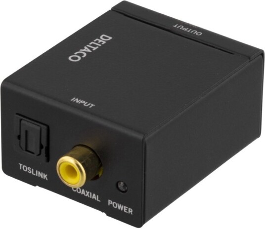 DELTACO digital til analog lydomformer 2xRCA S/PDIF svart DG-AN