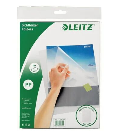 Leitz Standard L-shaped folder for A4 colourless (pack of 10) Leitz Standard L-shaped folder for A4 colourless (pack of 10)