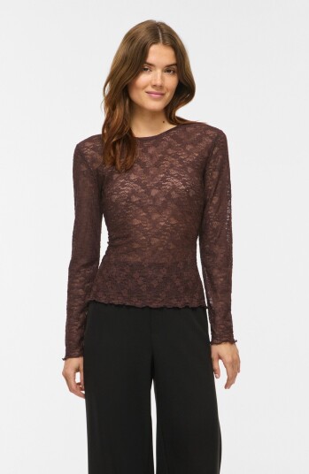 Vila Vifay O Neck L/S Top Noos Brown XXL