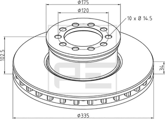 PETERS ENNEPETAL 016.662 00A Bremseskive