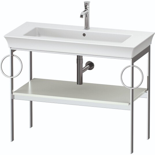 Duravit White Tulip Metallkonsoll 98,4x45x76 cm Hvit Matt/Krom