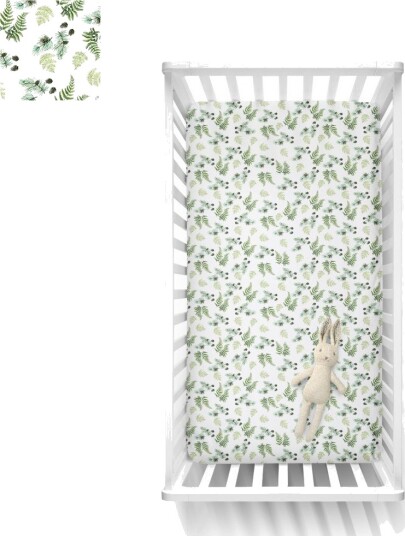 Babysteps Laken Til Sprinkelseng 60x120cm Forest Babysteps Laken Til Sprinkelseng 60x120cm Forest