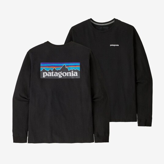 Patagonia M's L/S P-6 Logo Responsibili-Tee Black Black XXL Patagonia M's L/S P-6 Logo Responsibili-Tee Black Black XXL